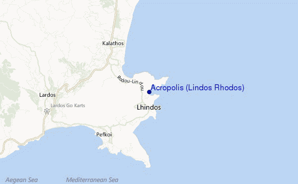 Acropolis (Lindos Rhodos) location map