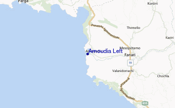 Amoudia Left location map