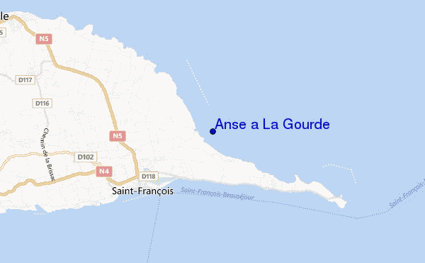 Anse a La Gourde location map
