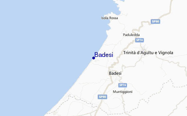 Badesi location map