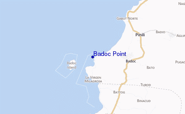 Badoc Point location map