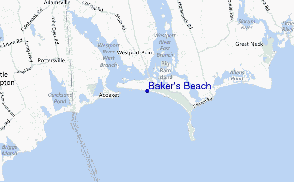 Baker s Beach location map