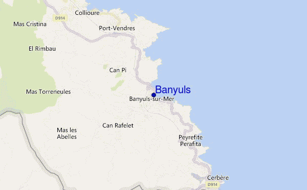 Banyuls location map