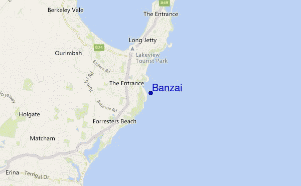 Banzai location map