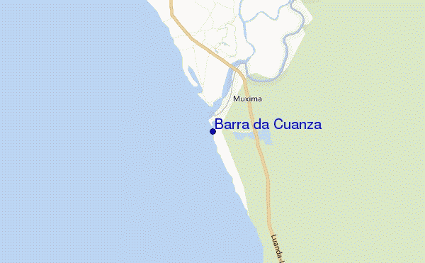 Barra da Cuanza location map