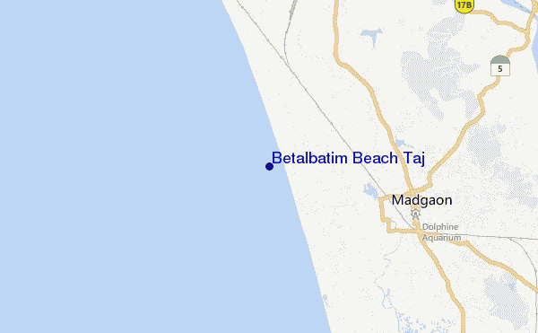Betalbatim Beach Taj location map