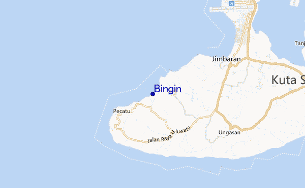 Bingin location map