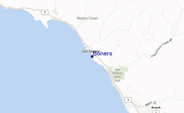 Boners location map