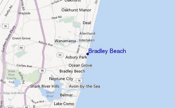 Bradley Beach location map