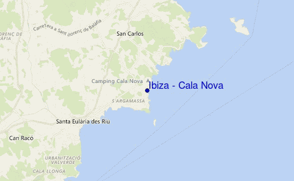 Ibiza - Cala Nova location map