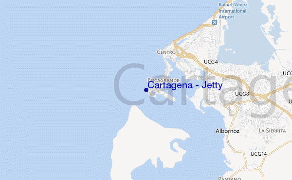 Cartagena - Jetty location map