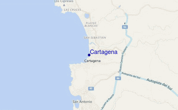 Cartagena location map
