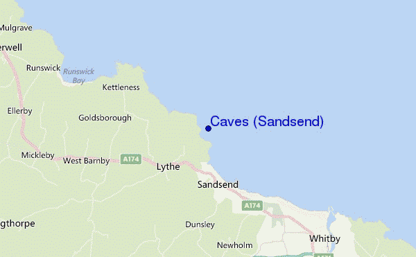 Caves (Sandsend) location map