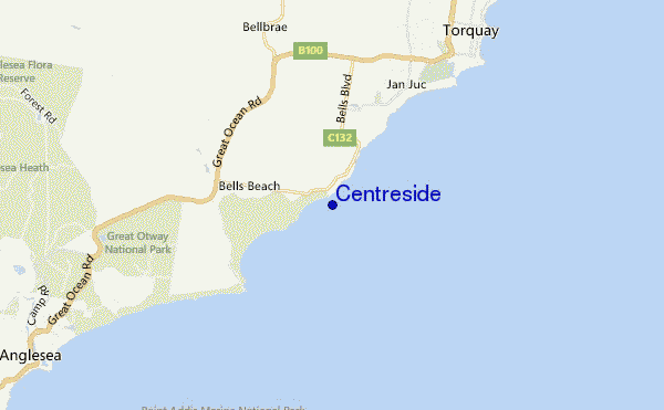 Centreside location map