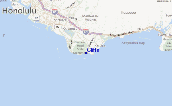 Cliffs location map