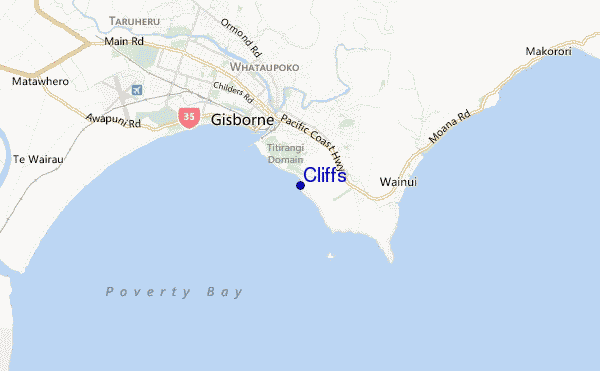 Cliffs location map