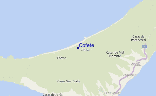 Cofete location map
