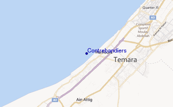 Contrebandiers location map