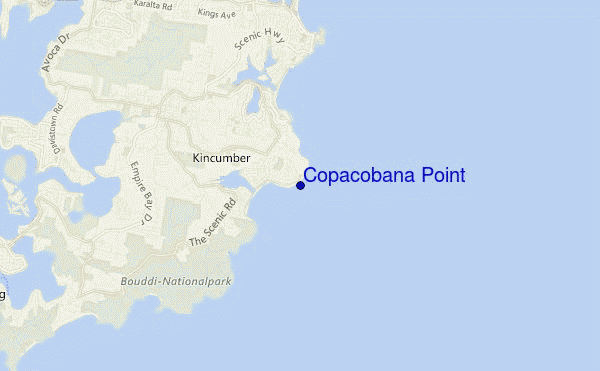 Copacobana Point location map