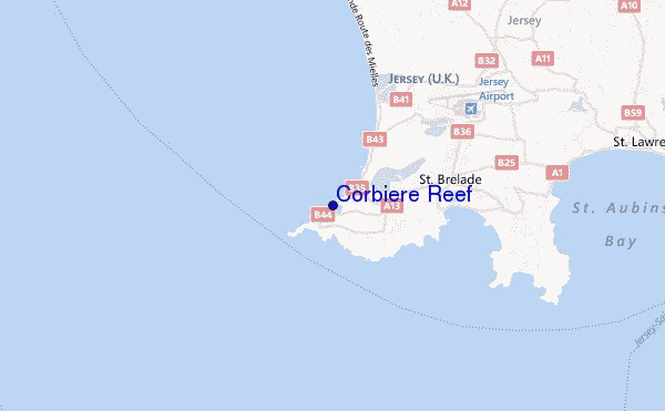 Corbiere Reef location map