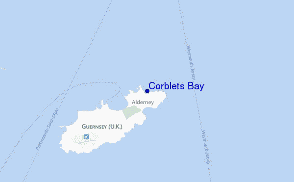 Corblets Bay location map