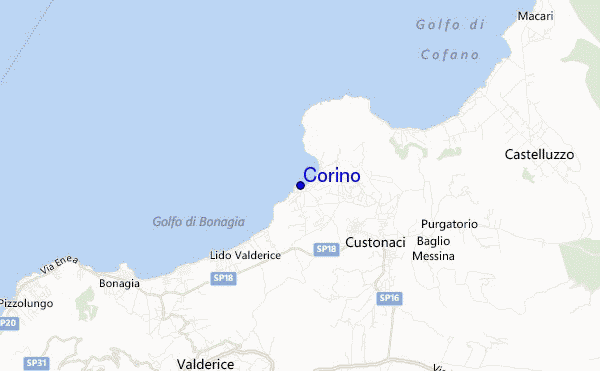 Corino location map