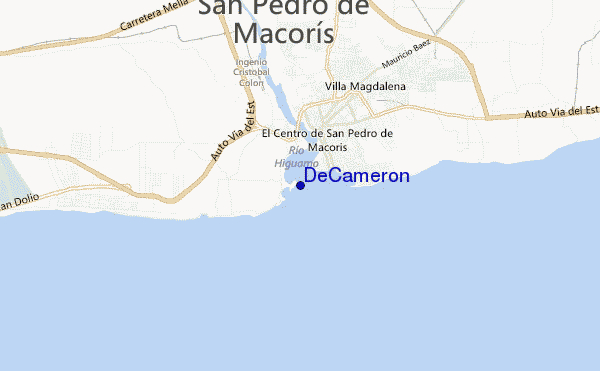 De Cameron location map