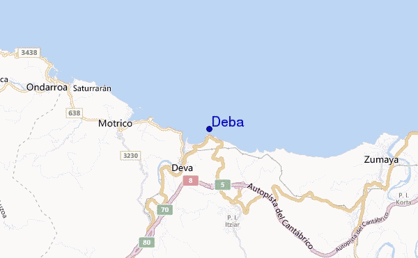 Deba location map