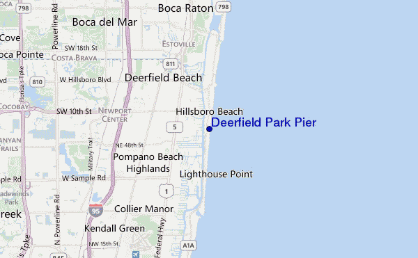 Deerfield Park Pier location map