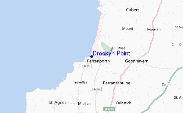 Droskyn Point location map