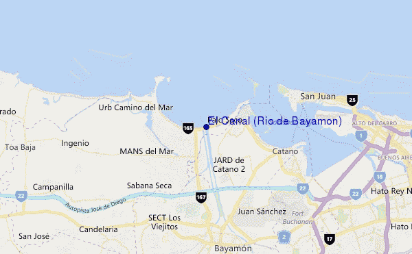 El Canal (Rio de Bayamon) location map