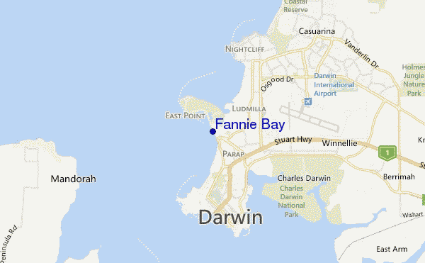 Fannie Bay location map