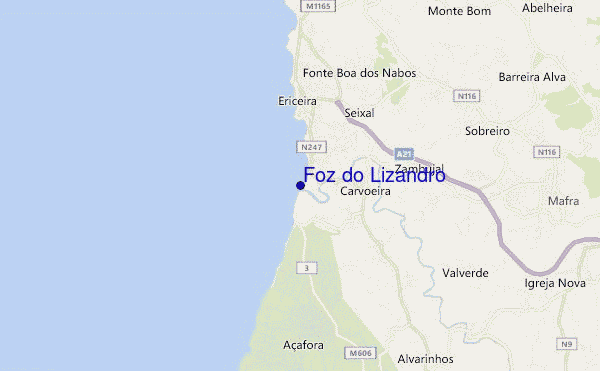 Foz do Lizandro location map