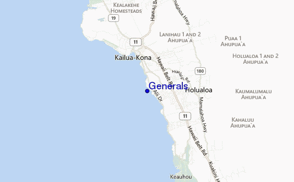 Generals location map
