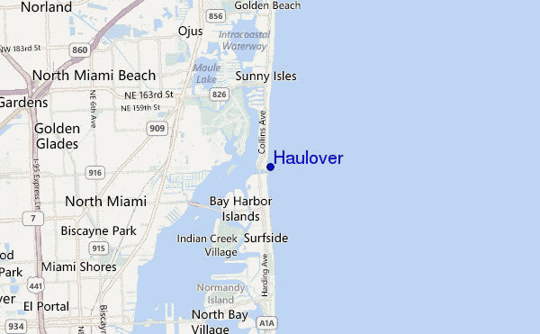 Haulover location map