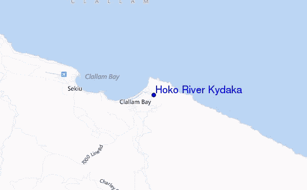 Hoko River Kydaka location map