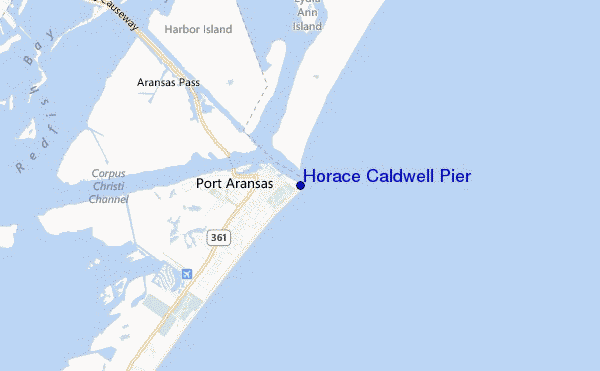 Horace Caldwell Pier location map