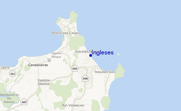 Ingleses location map