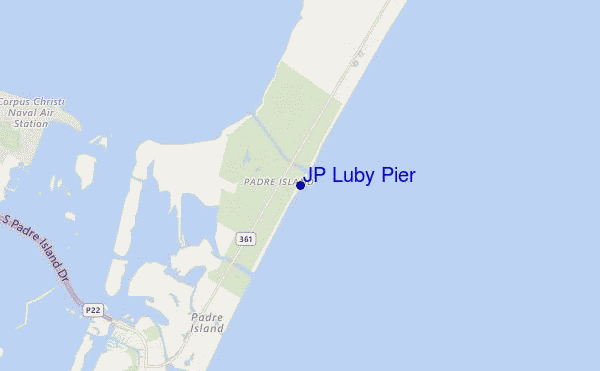 JP Luby Pier location map
