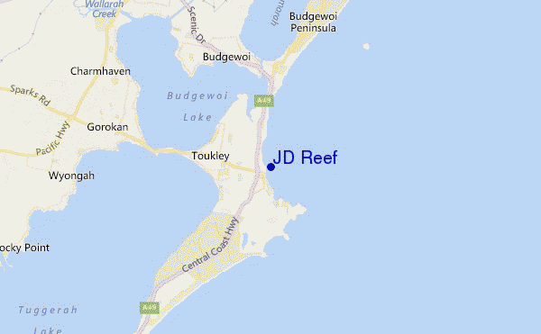 JD Reef location map