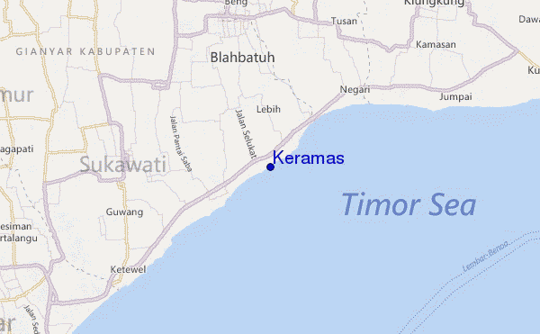 Keramas location map