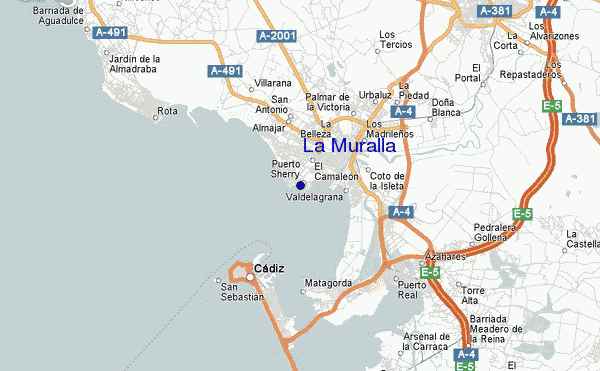 La Muralla location map