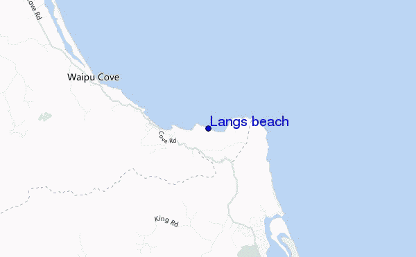 Langs beach location map