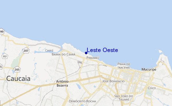 Leste Oeste location map