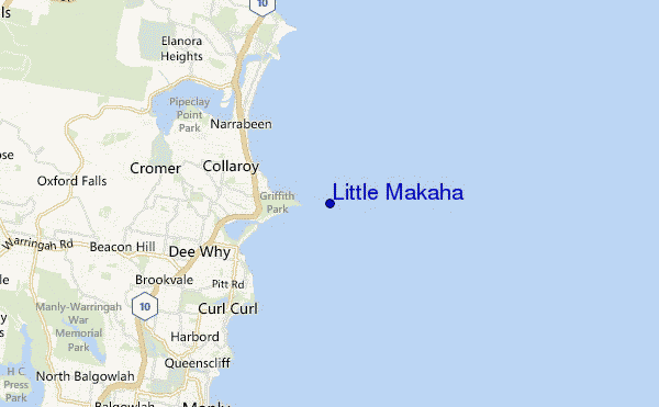 Little Makaha location map
