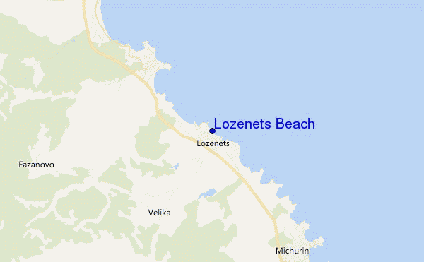 Lozenets Beach location map