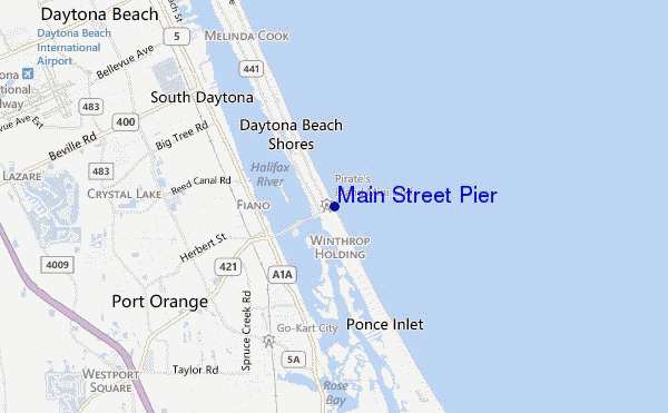 Main Street Pier location map