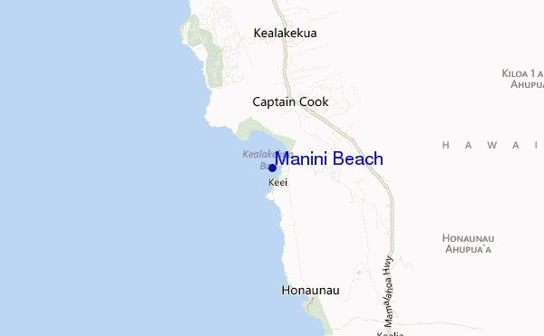 Manini Beach location map