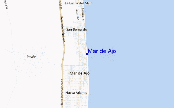 Mar de Ajó location map