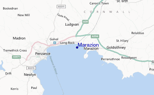 Marazion location map